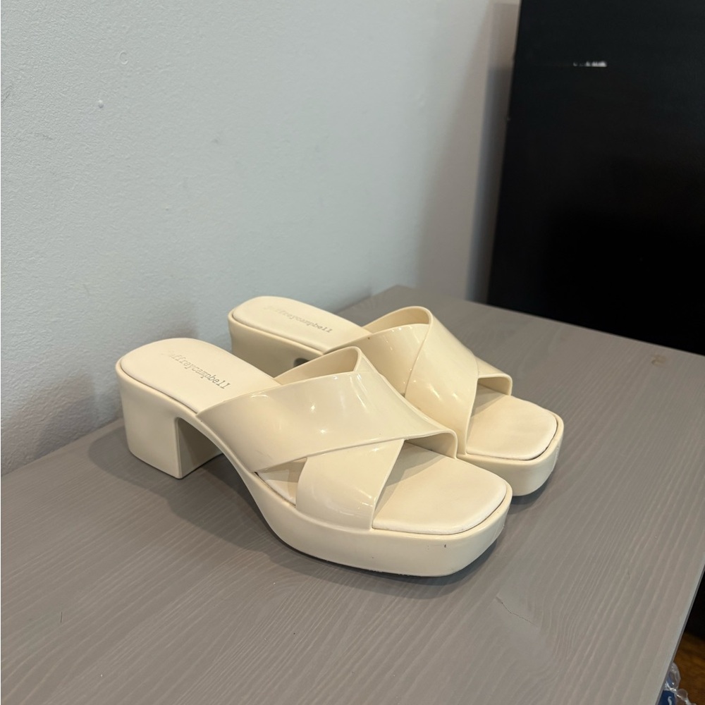 Jeffrey Campbell Cream Block Heel